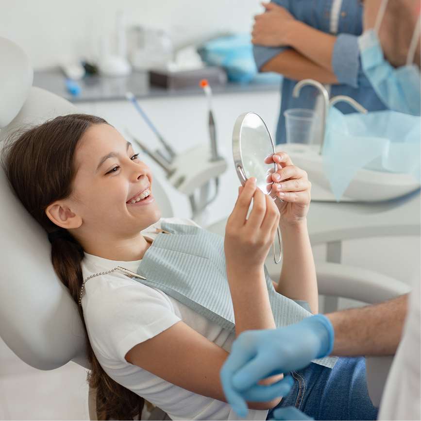 Child smiling after procedure