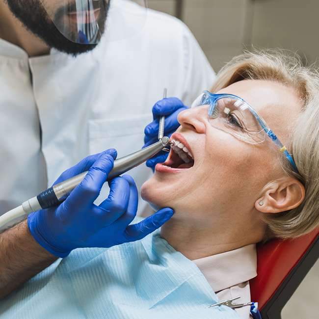 Patient during an appointment